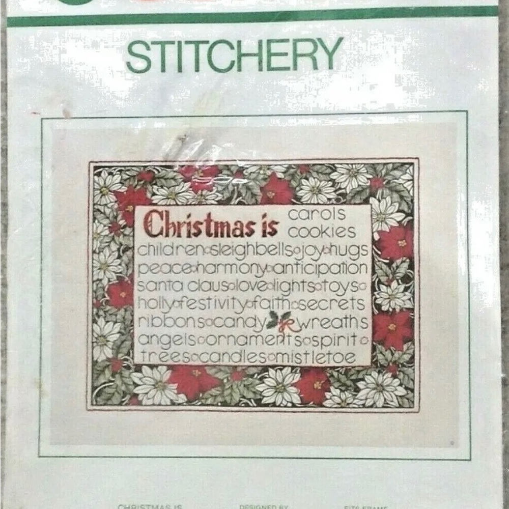 Sunset Stitchery Christmas Cheryl Harbess Embroidery Kit Wall Plaque 14"X18" New